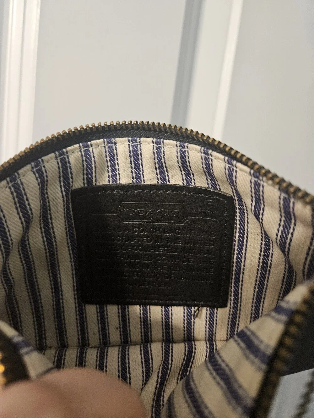 Coach Black Vintage #7170 Skinny Leather Case